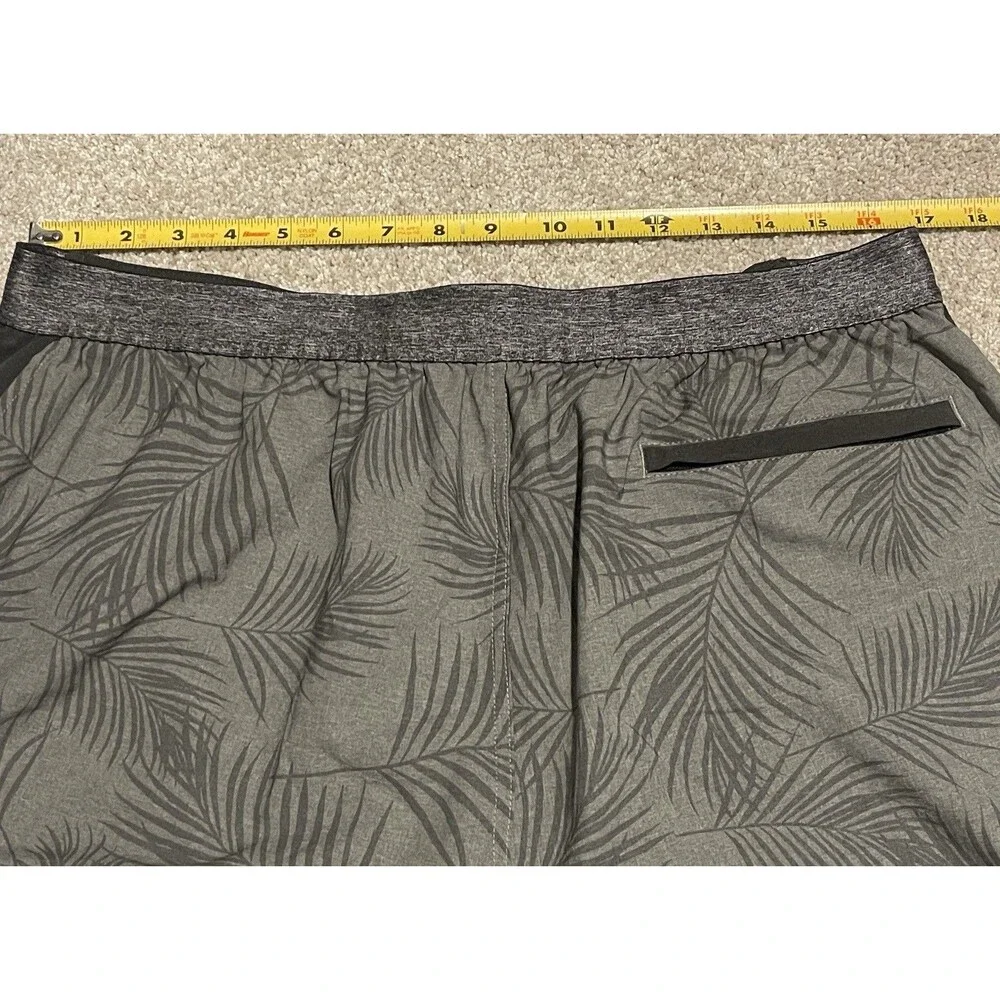 Chubbies Swim Trunks Mens 2XL Gray Tropical Palm Leaf 7